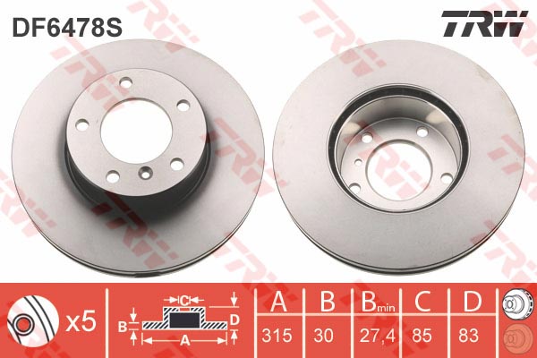 Disques de frein (à  l'unité)