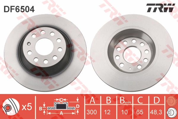 Jeu de 2 Disques de frein