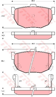 Kit de plaquettes de frein, frein à disque