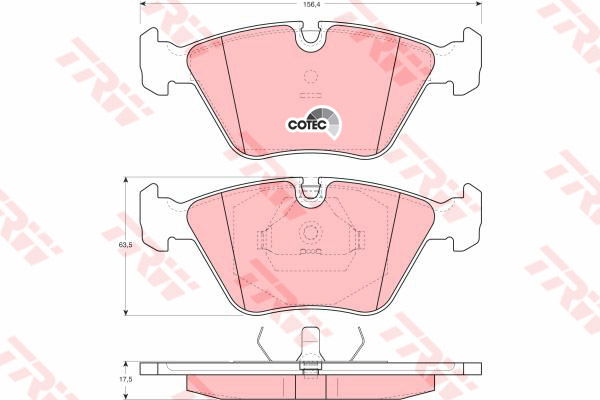 Kit de plaquettes de frein, frein à disque COTEC