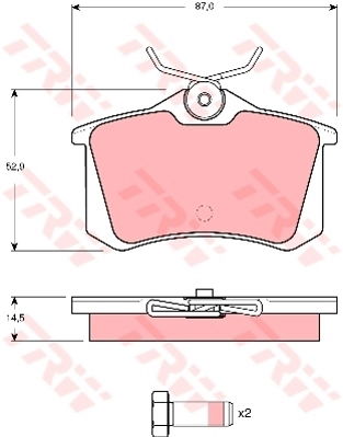 Kit de plaquettes de frein, frein à disque