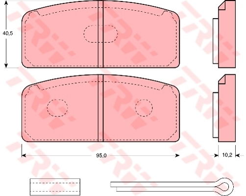 Kit de plaquettes de frein, frein à disque