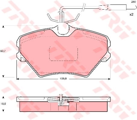 Kit de plaquettes de frein, frein à disque