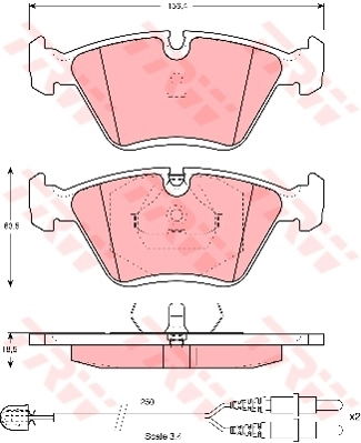 Kit de plaquettes de frein, frein à disque