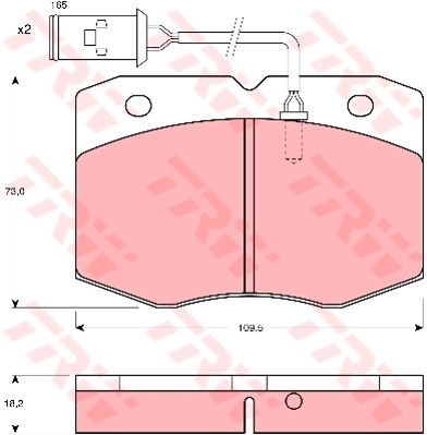 Kit de plaquettes de frein, frein à disque