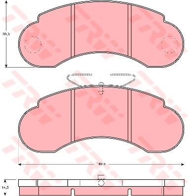 Kit de plaquettes de frein, frein à disque