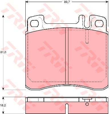 Kit de plaquettes de frein, frein à disque