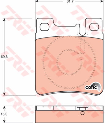 Kit de plaquettes de frein, frein à disque COTEC