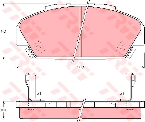 Kit de plaquettes de frein, frein à disque