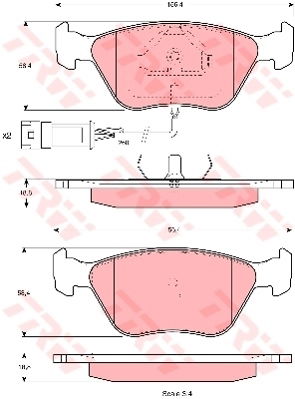 Kit de plaquettes de frein, frein à disque