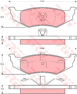 Kit de plaquettes de frein, frein à disque