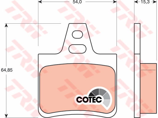 Kit de plaquettes de frein, frein à disque COTEC