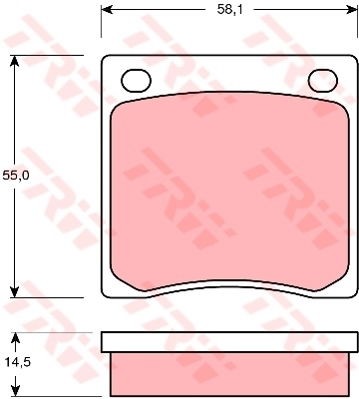 Kit de plaquettes de frein, frein à disque