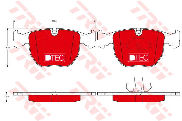 Kit de plaquettes de frein, frein à disque DTEC COTEC