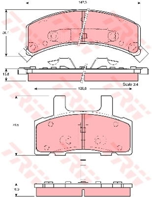 Kit de plaquettes de frein, frein à disque