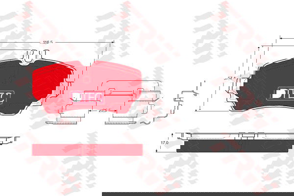 Kit de plaquettes de frein, frein à disque DTEC COTEC