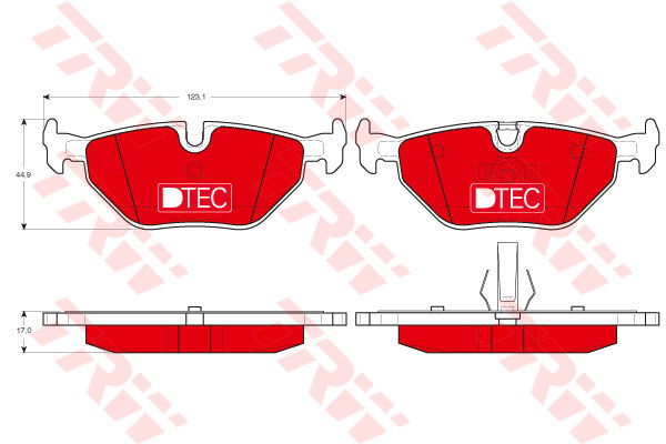 Kit de plaquettes de frein, frein à disque DTEC COTEC