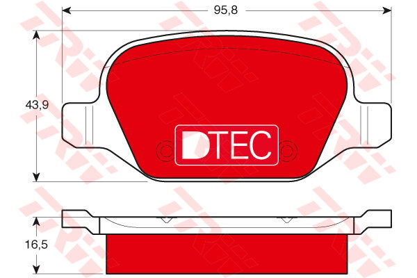 Kit de plaquettes de frein, frein à disque DTEC COTEC