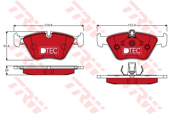 Kit de plaquettes de frein, frein à disque DTEC COTEC