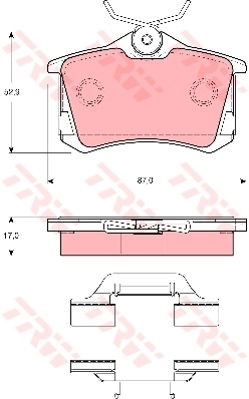 Kit de plaquettes de frein, frein à disque