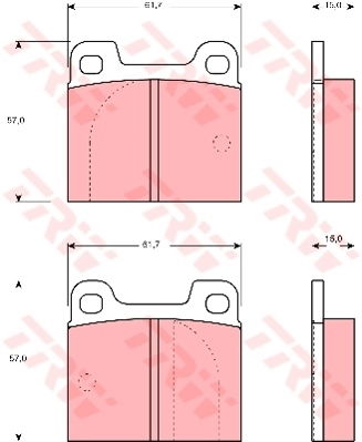 Kit de plaquettes de frein, frein à disque