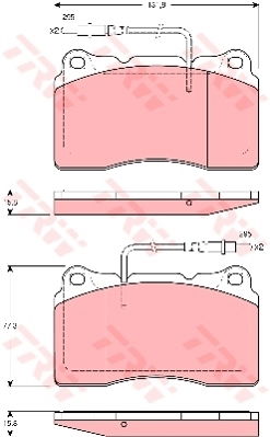 Kit de plaquettes de frein, frein à disque