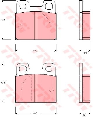 Kit de plaquettes de frein, frein à disque