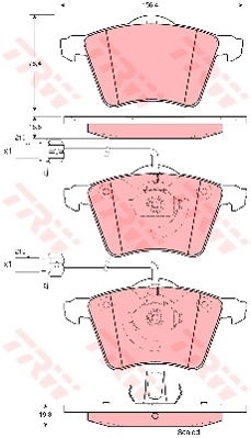 Kit de plaquettes de frein, frein à disque