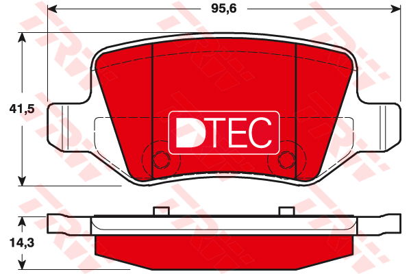 Kit de plaquettes de frein, frein à disque DTEC COTEC