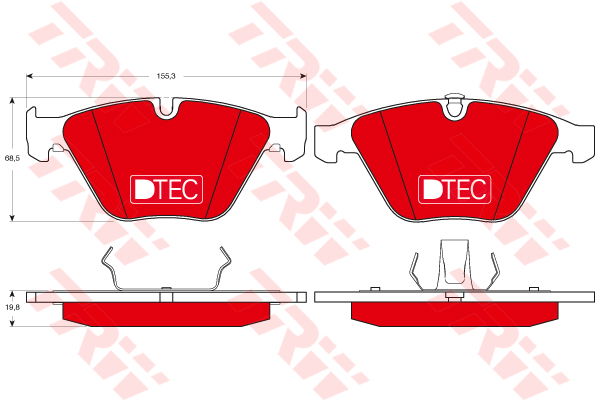 Kit de plaquettes de frein, frein à disque DTEC COTEC