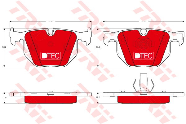 Kit de plaquettes de frein, frein à disque DTEC COTEC