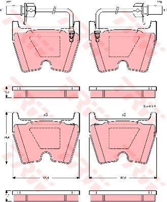 Kit de plaquettes de frein, frein à disque