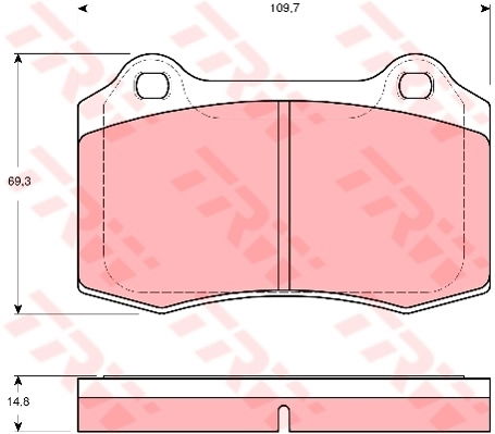 Kit de plaquettes de frein, frein à disque