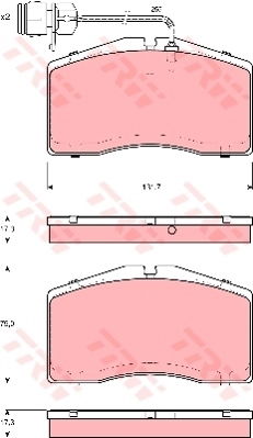 Kit de plaquettes de frein, frein à disque