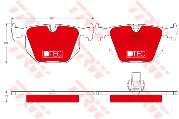 Kit de plaquettes de frein, frein à disque DTEC COTEC