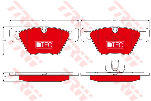 Kit de plaquettes de frein, frein à disque DTEC COTEC