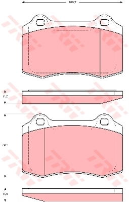 Kit de plaquettes de frein, frein à disque