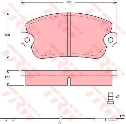 Kit de plaquettes de frein, frein à disque