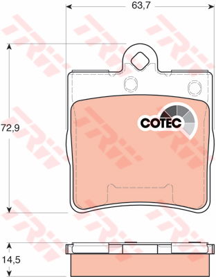 Kit de plaquettes de frein, frein à disque COTEC