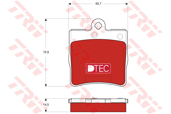 Kit de plaquettes de frein, frein à disque DTEC COTEC