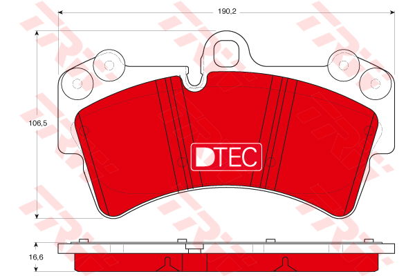 Kit de plaquettes de frein, frein à disque DTEC COTEC