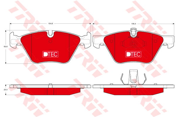 Kit de plaquettes de frein, frein à disque DTEC COTEC