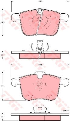 Kit de plaquettes de frein, frein à disque