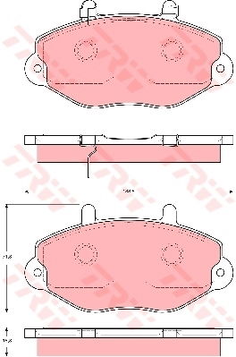 Kit de plaquettes de frein, frein à disque