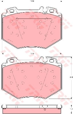 Kit de plaquettes de frein, frein à disque