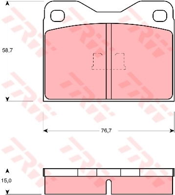 Kit de plaquettes de frein, frein à disque