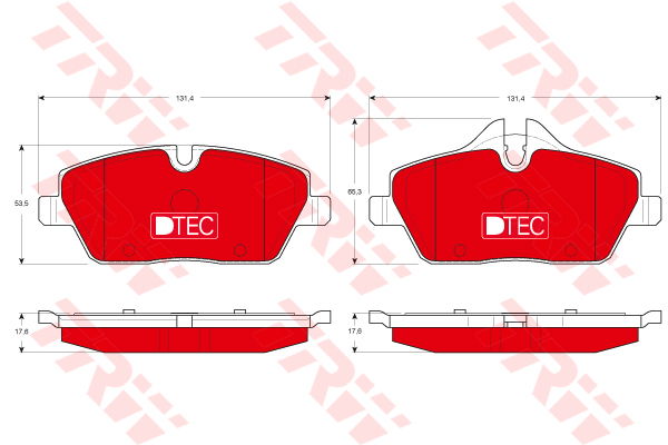 Kit de plaquettes de frein, frein à disque DTEC COTEC