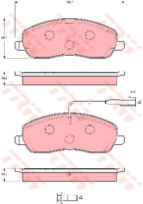 Kit de plaquettes de frein, frein à disque