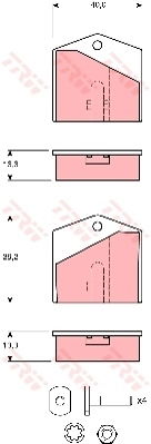 Kit de plaquettes de frein