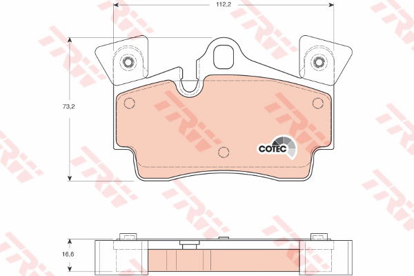 Kit de plaquettes de frein, frein à disque COTEC